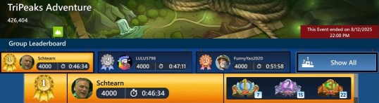 TriPeaks Adventure Win